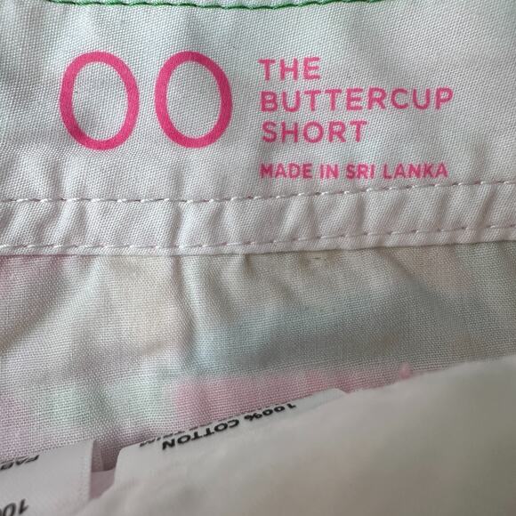 Lilly Pulitzer Buttercup Shorts Womens 00 Pink Green Paisley Scallop All Nighter - Picture 5 of 9